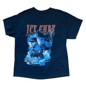 Ice Cube Hip Hop Rap World Tour Men’s Graphic Tee Shirt Size XL Black Multicolor